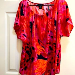 LANE BRYANT 18/20 satin floral print dolman style
